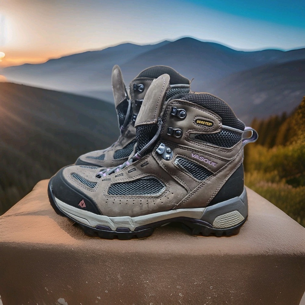 Vasque Breeze 2.0 Mid GTX 7479 Brown Hiking Boots Womens Sz 9.5M Vibram Goretex
